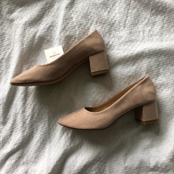 Pull&Bear Block Heel Ballet Pump - Picture 3 of 8